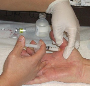 Image of injection being given